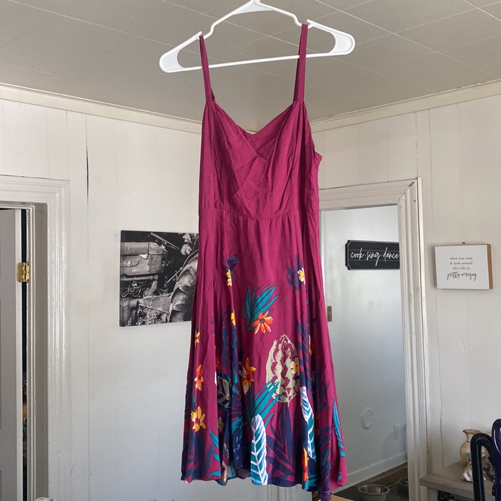 Maroon Floral Dress